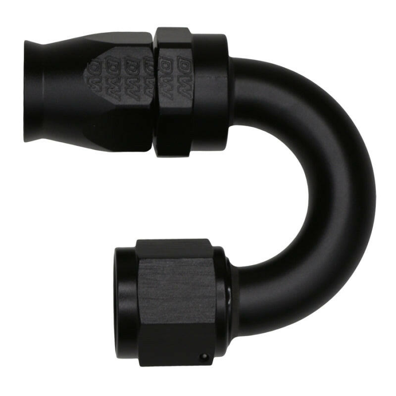 DeatschWerks 10AN Female Flare Swivel 180-Degree Hose End CPE - Anodized Matte Black Fittings DeatschWerks