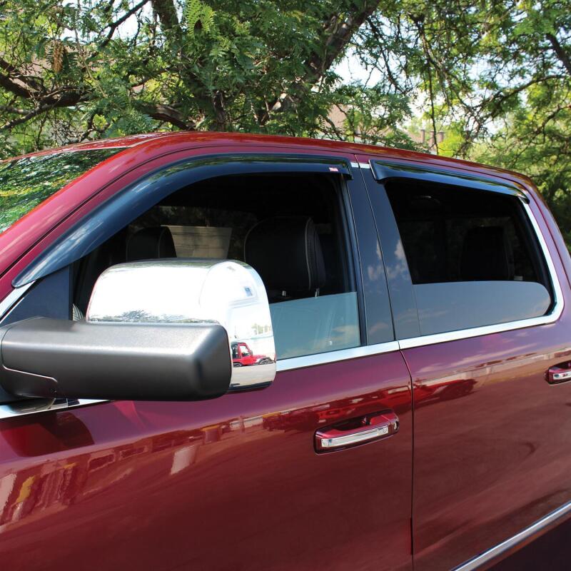 Westin 2019 RAM 1500 Crew Cab (Non Classic) Wade Slim Wind Deflector 4pc - Smoke Wind Deflectors Westin
