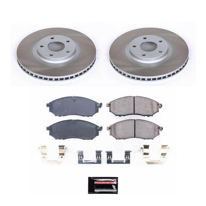 Power Stop 11-14 Nissan Murano Front Semi-Coated Rotor Kit Brake Kits - Performance Blank PowerStop