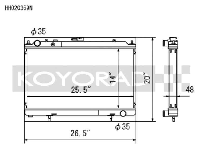 Koyo 95-02 Nissan Silvia S14/S15 2.0L Turbo Radiator Radiators Koyo