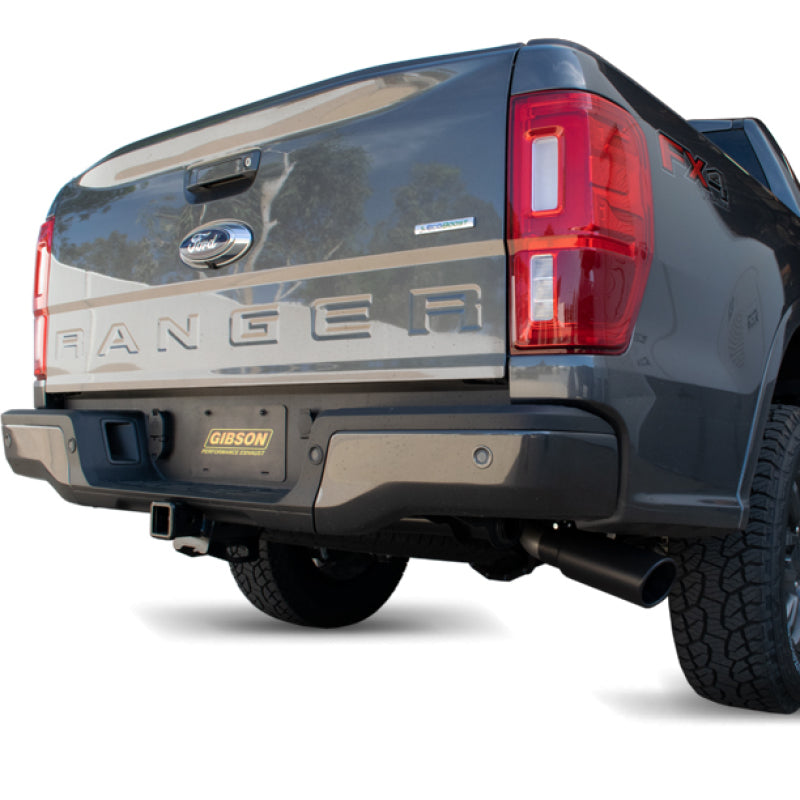 Gibson 19-22 Ford Ranger Lariat 2.3L 3in Cat-Back Single Exhaust - Black Elite Catback Gibson