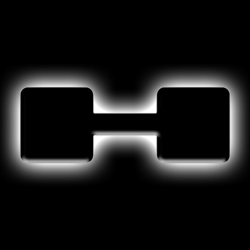 ORACLE Lighting Universal Illuminated LED Letter Badges - Matte Blk Surface Finish - H Light Accessories and Wiring ORACLE Lighting