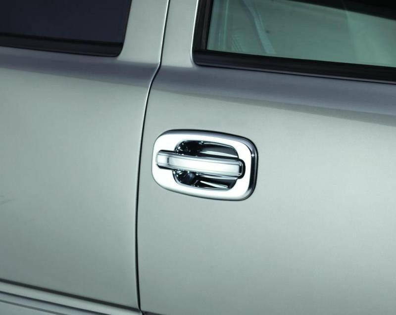 AVS 99-06 Chevy Tahoe (w/o Passenger Keyhole) Door Handle Covers (4 Door) 8pc Set - Chrome Exterior Trim AVS