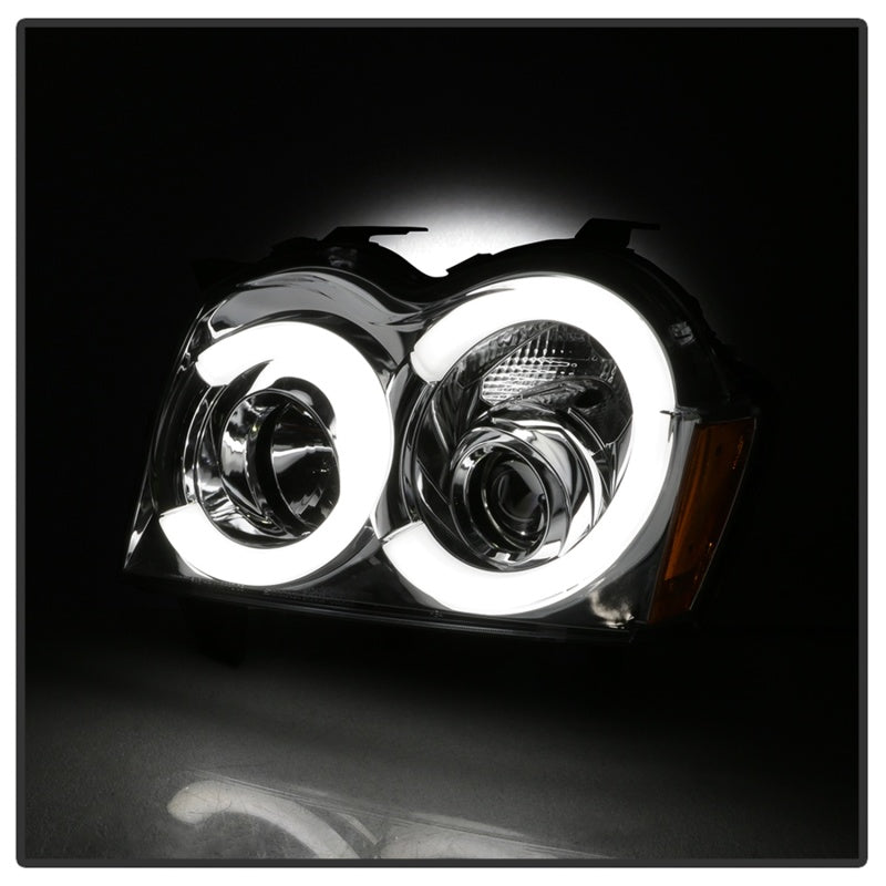 Spyder 05-07 Jeep Grand Cherokee - Light Bar Projector Headlights - Chrome - PRO-YD-JGC05V2-LB-C Headlights SPYDER