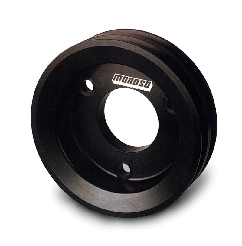 Moroso Chevrolet Big Block (w/Short Pump) Crankshaft Pulley - Double Groove - Billet Aluminum Pulleys - Crank, Underdrive Moroso