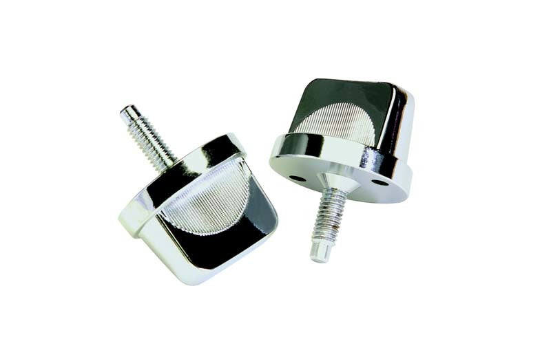 Kentrol 76-95 Jeep CJ/Wrangler YJ Windshield Knobs Pair - Polished Silver Windows Kentrol