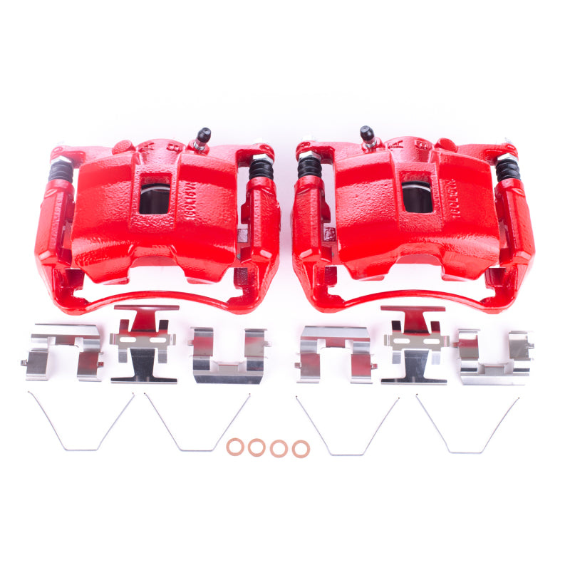 Power Stop 06-11 Acura CSX Front Red Calipers w/Brackets - Pair Brake Calipers - Perf PowerStop