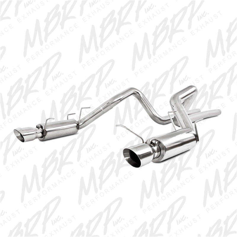 MBRP 11-12 Ford Shelby GT 500 T304 3in Cat Back Dual Split Rear Race Version 4.5in Tips Catback MBRP