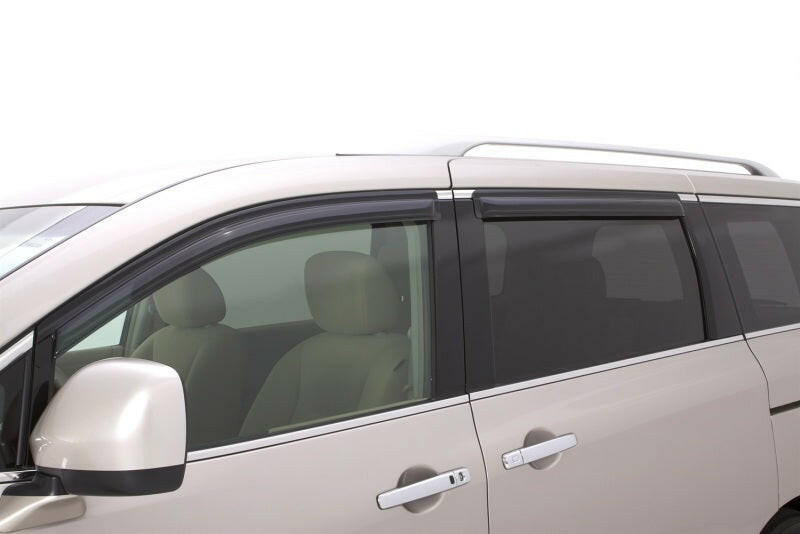 AVS 11-18 Nissan Quest Ventvisor Outside Mount Window Deflectors 4pc - Smoke Wind Deflectors AVS