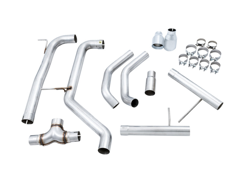 AWE Tuning 18-21 Volkswagen Jetta GLI Mk7 Track Edition Exhaust - Chrome Silver Tips (Fits OEM DP) Catback AWE Tuning