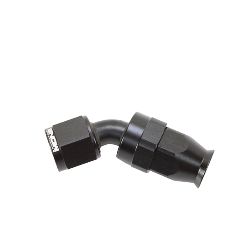 Snow -8AN 45 Degree PTFE Hose End (Black) Fittings Snow Performance