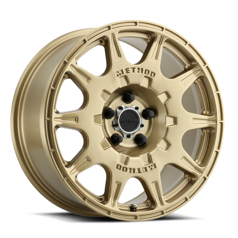 Method MR502 RALLY 17x8 +38mm Offset 5x4.5 67.1mm CB Gold Wheel Wheels - Cast Method Wheels