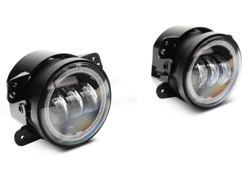 Raxiom 07-18 Jeep Wrangler JK Axial Series 4-In LED Fog Lights w/ RGB Halo Headlights Raxiom