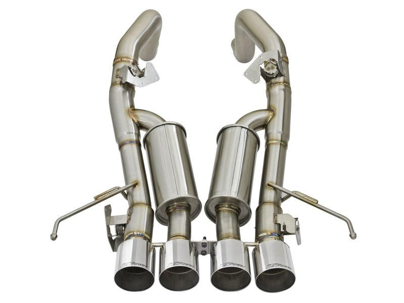 aFe MACHForce XP 3in-2 1/2in Axle Back 304SS Exhaust w/ Polished Tips 14-17 Chevy Corvette V8-6.2L Axle Back aFe