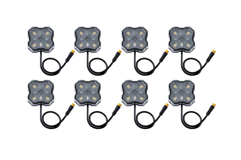 Diode Dynamics Stage Series SXS Rock Light Installer Kit - RGBW M8 (8-pack) Light Accessories and Wiring Diode Dynamics