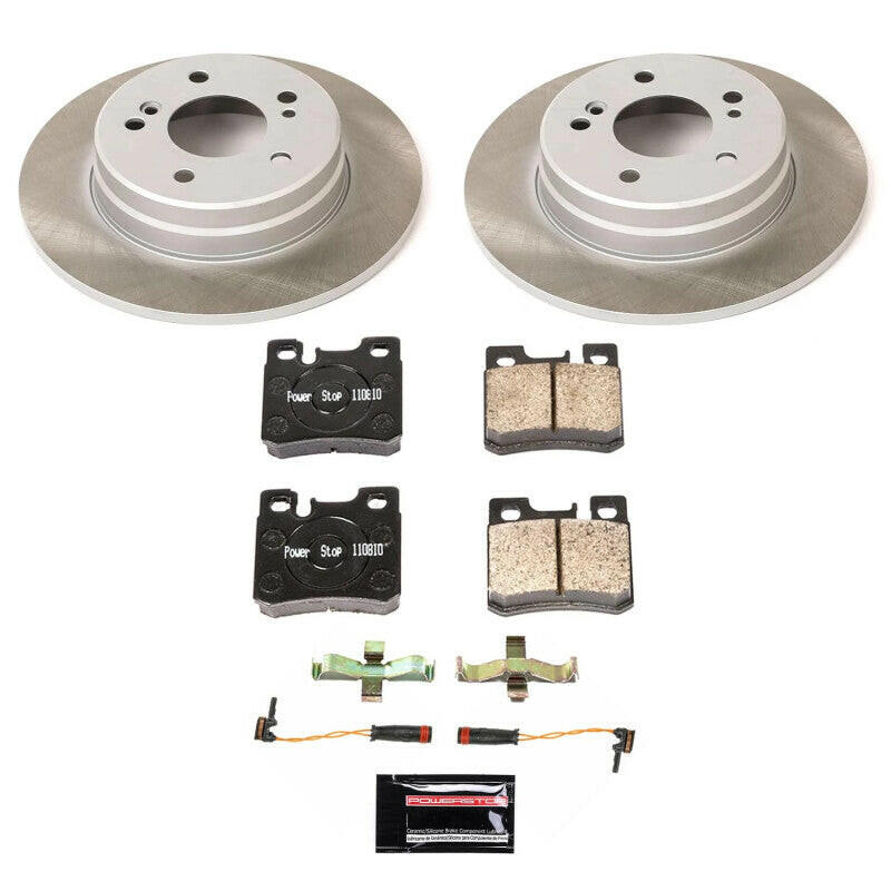 Power Stop 96-00 Mercedes-Benz C280 Rear Semi-Coated Rotor Kit Brake Kits - Performance Blank PowerStop