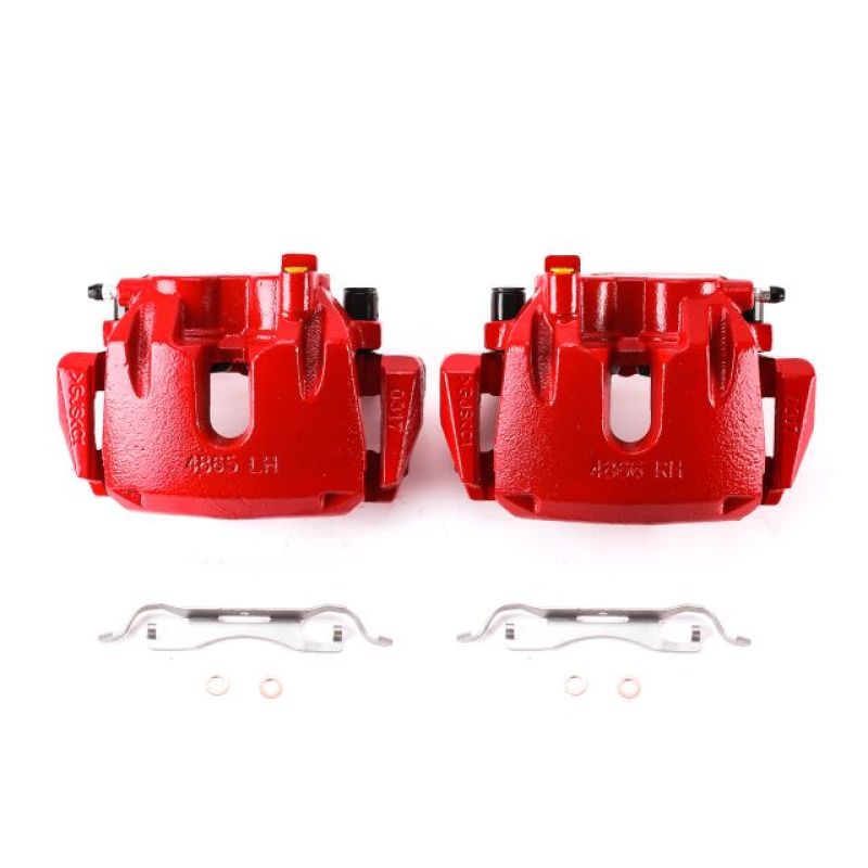 Power Stop 11-17 Dodge Durango Front Red Calipers w/Brackets - Pair Brake Calipers - Perf PowerStop