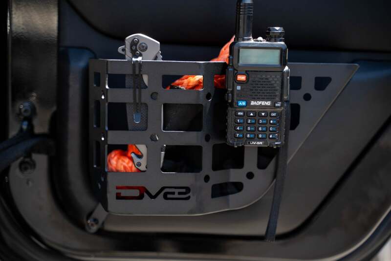 DV8 Offroad 11-18 Jeep Wrangler JK 4 Door Only Rear Door Pocket Molle Panels - Black Exterior Trim DV8 Offroad