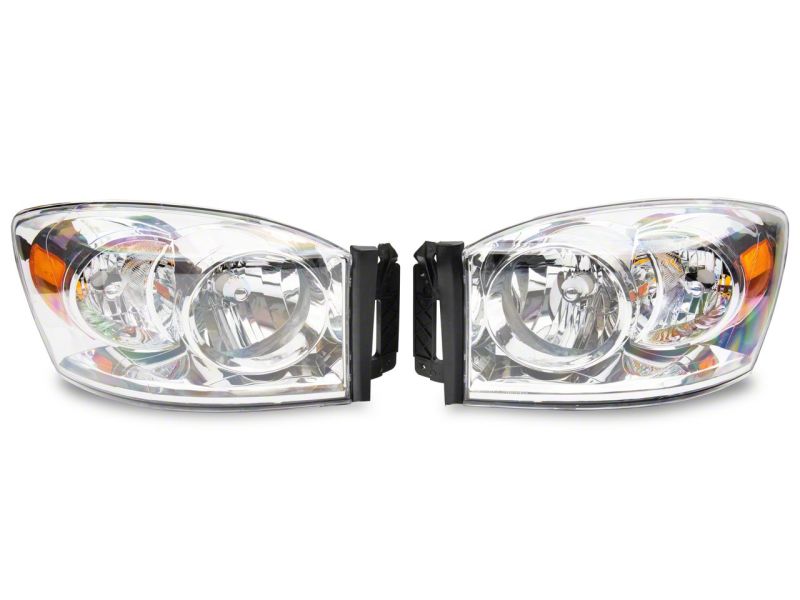 Raxiom 06-08 Dodge RAM 1500 Axial Series OEM Style Rep Headlights- Chrome Housing (Clear Lens) Headlights Raxiom