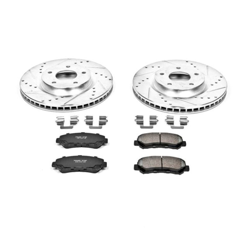 Power Stop 08-14 Nissan Rogue Front Z23 Evolution Sport Brake Kit Brake Kits - Performance D&S PowerStop