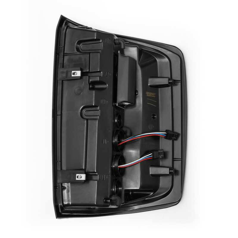 AlphaRex 14-18 Chevrolet Silverado 1500 PRO-Series LED Tail Lights Jet Black Tail Lights AlphaRex