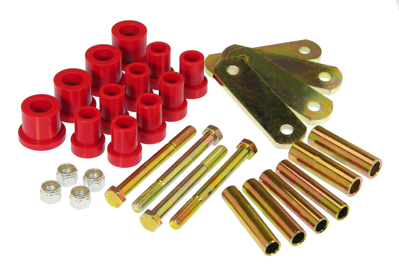 Prothane 60-74 Chrysler B & E Body HD Spring & Shackles Bushings - Red Bushing Kits Prothane
