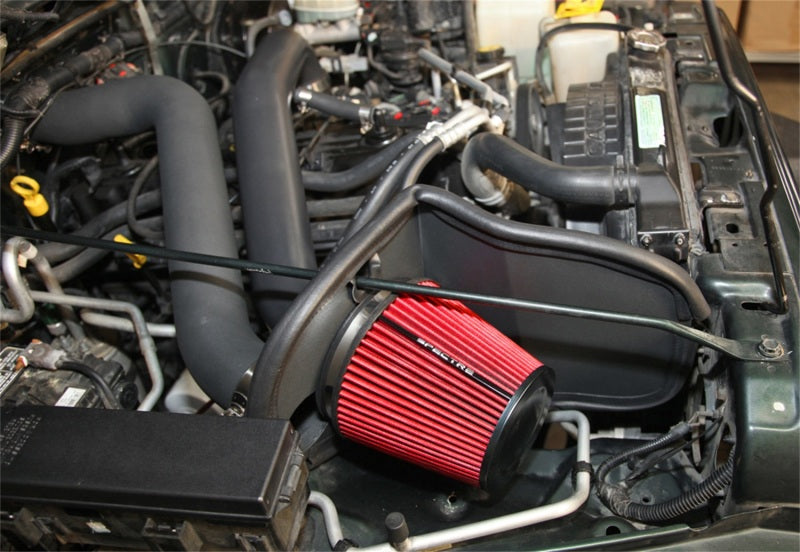 Spectre 97-06 Jeep Wrangler L6-4.0L F/I Air Intake Kit - Tex. Black w/Red Filter Cold Air Intakes Spectre