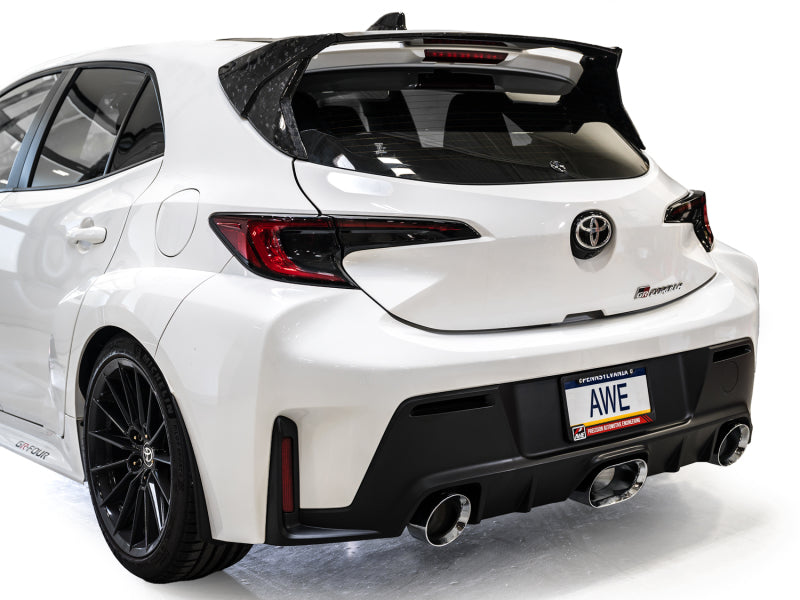 AWE 23-24 Toyota GR Corolla Track Edition Catback Exhaust - Chrome Silver Tips Catback AWE Tuning