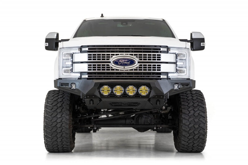Addictive Desert Designs 17-20 Ford Super Duty Bomber Front Bumper w/ Mounts For 4 Rigid 360 6in Bumpers - Steel Addictive Desert Designs