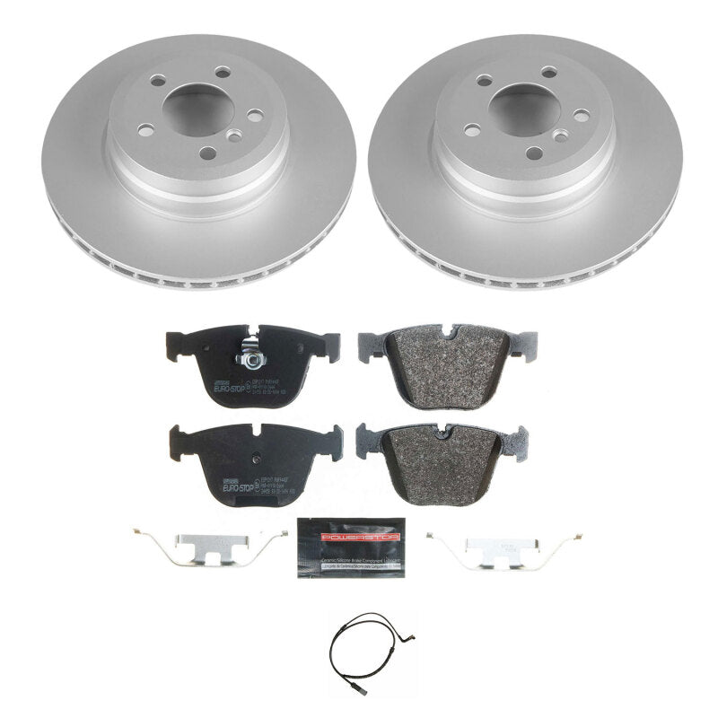 Power Stop 07-15 BMW X5 Rear Euro-Stop Brake Kit Brake Kits - OE PowerStop