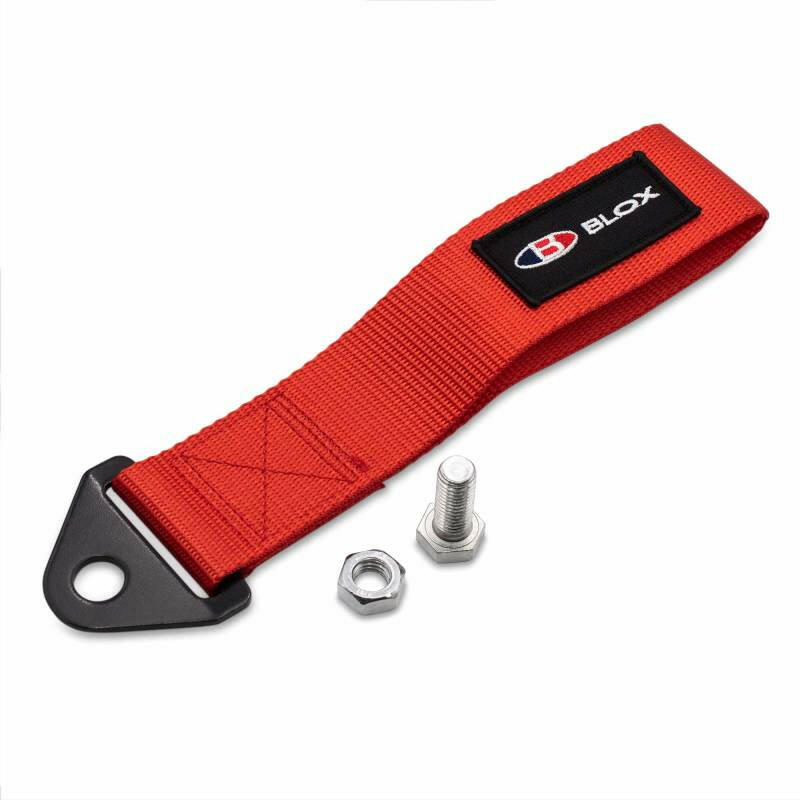 BLOX Racing Universal Tow Strap With BLOX Logo - Red Tow Straps BLOX Racing