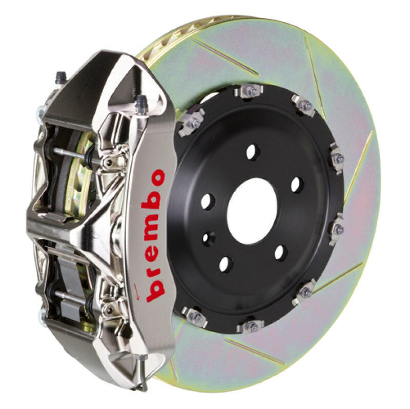 Brembo 19+ 330i Front GTR BBK 6 Piston Billet 380x34 2pc Rotor Slotted Type1-Nickel Brake Kits - Performance Slot Brembo