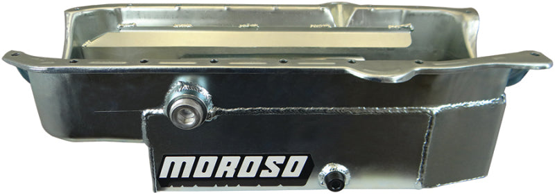 Moroso 86-Up Chevrolet Small Block (w/1in Inspection Bung) Wet Sump 8qt 6.5in Steel Oil Pan Oil Pans Moroso