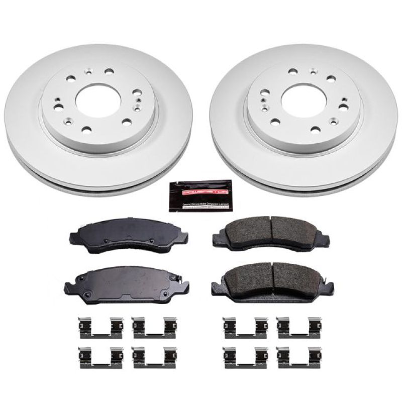 Power Stop 08-19 Cadillac Escalade Front Z17 Evolution Geomet Coated Brake Kit Brake Kits - Performance Blank PowerStop