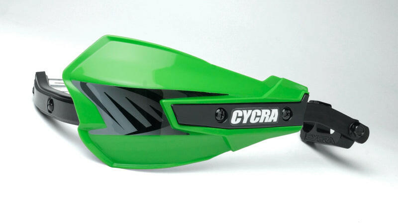 Cycra Vortex Hand Guard/w Universal U-Clamps - Green Hand Guards Cycra
