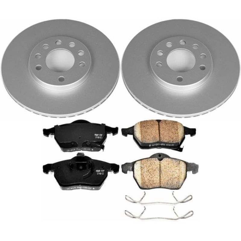 Power Stop 99-03 Saab 9-3 Front Z23 Evolution Sport Coated Brake Kit Brake Kits - Performance D&S PowerStop