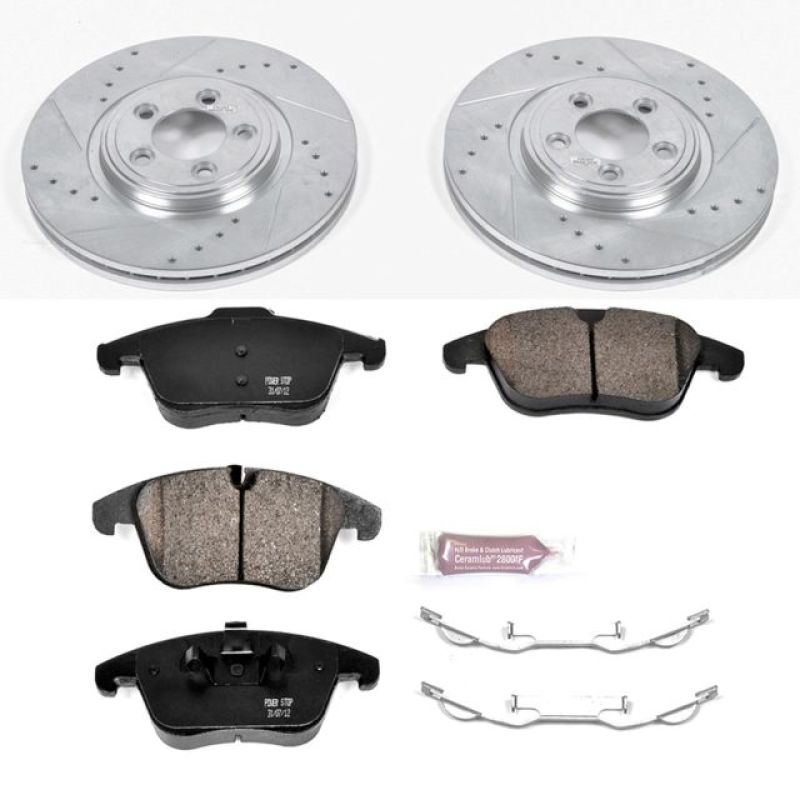 Power Stop 06-08 Jaguar S-Type Front Z23 Evolution Sport Brake Kit Brake Kits - Performance D&S PowerStop