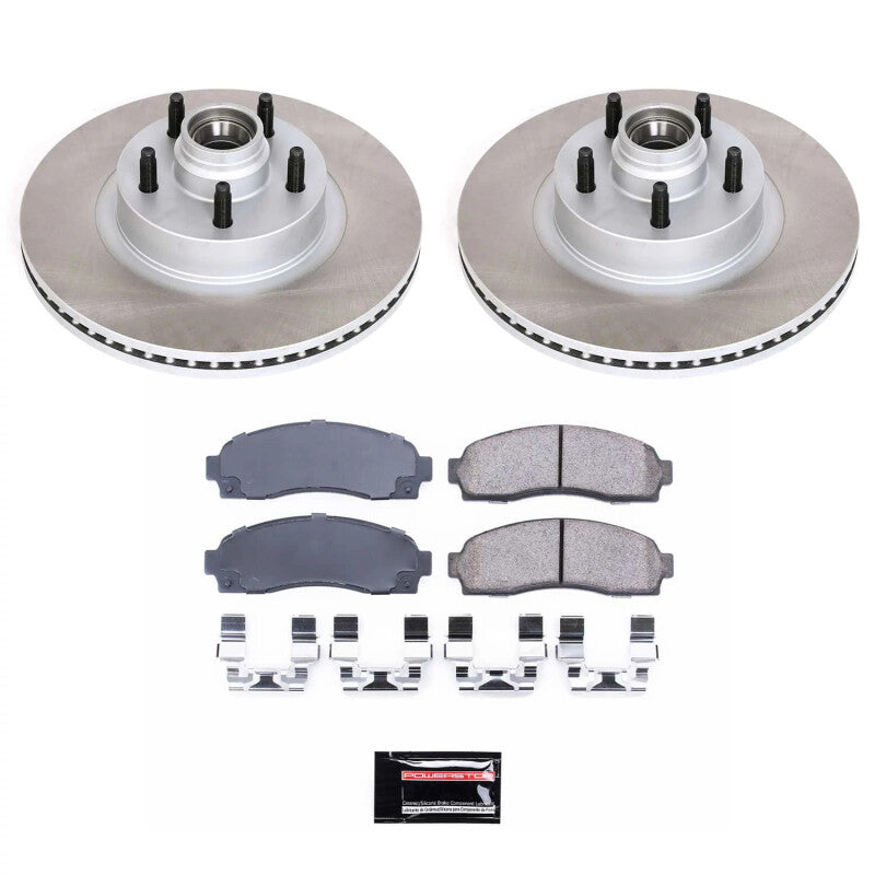 Power Stop 01-05 Ford Explorer Sport Trac Front Semi-Coated Rotor Kit Brake Kits - Performance Blank PowerStop