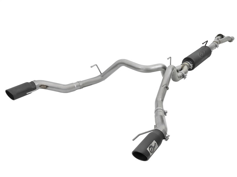 aFe MACH Force-Xp 3in to 3-1/2in 304 SS Cat-Back Exhaust w/Black Tip 17-18 Ford F-150 Raptor V6 3.5L Catback aFe