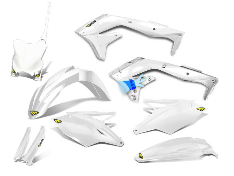 Cycra 17-20 Kawasaki KX250F Powerflow Full Body Kit - White Plastics Cycra
