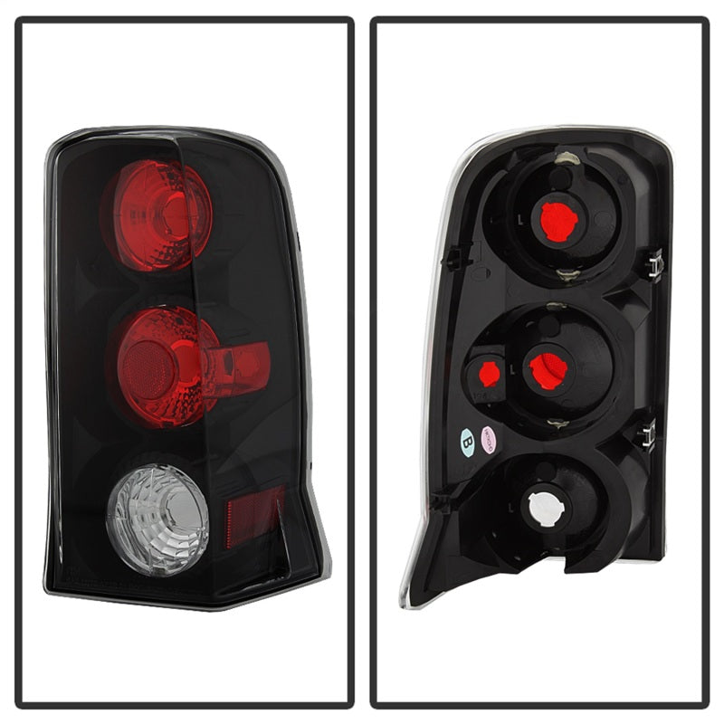 Spyder Cadillac Escalade SUV (Not EXT)02-06 Euro Style Tail Lights Black ALT-YD-CE02-BK Tail Lights SPYDER
