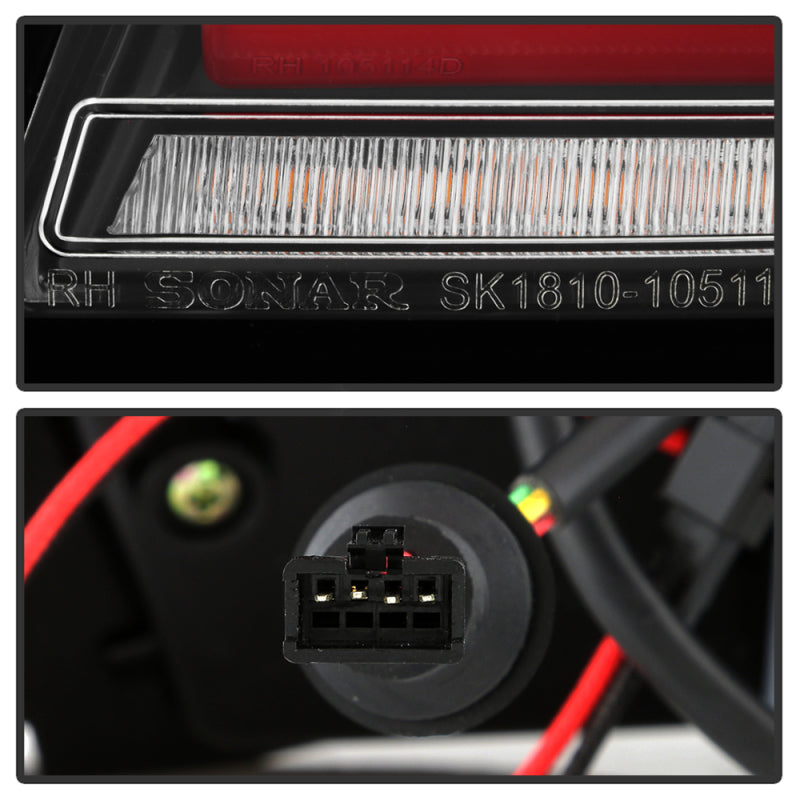 Spyder 11-17 BMW 5 Series F10 F18 M5 Sequential Turn Signal LED Tail Light - BK ALT-YD-BMWF1011-BK Tail Lights SPYDER