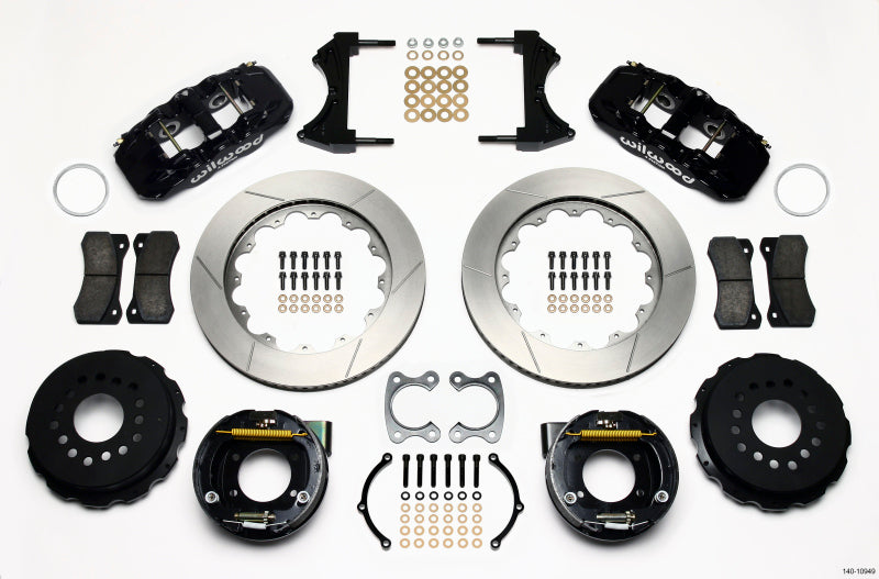 Wilwood AERO4 Rear P-Brake Kit 14.00in Small Ford 2.50in Offset Big Brake Kits Wilwood