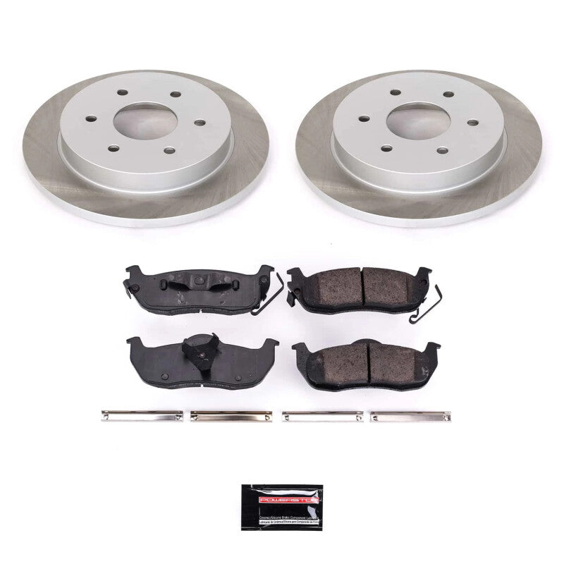 Power Stop 04-15 Nissan TITAN Rear Semi-Coated Rotor Kit Brake Kits - Performance Blank PowerStop