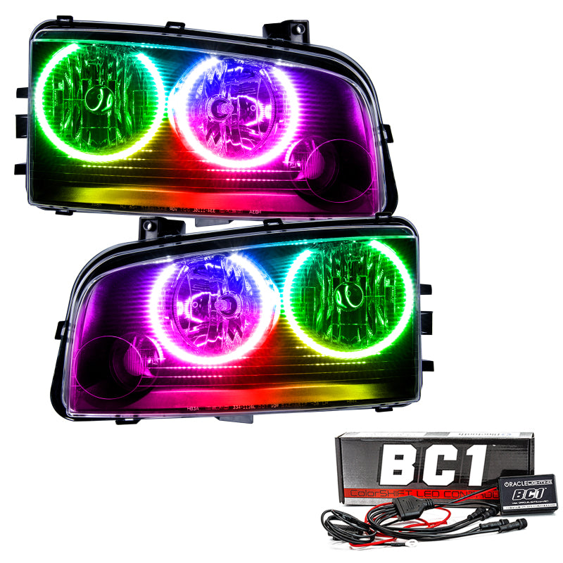 Oracle 05-10 Dodge Charger SMD HL (Non-HID) - ColorSHIFT w/ BC1 Controller Headlights ORACLE Lighting