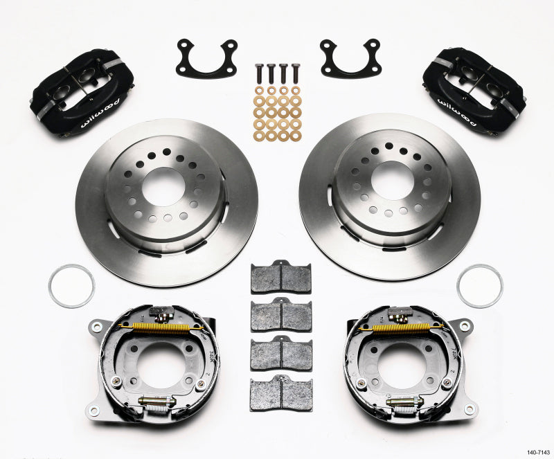 Wilwood Forged Dynalite P/S Park Brake Kit Small Ford 2.66in Offset Big Brake Kits Wilwood