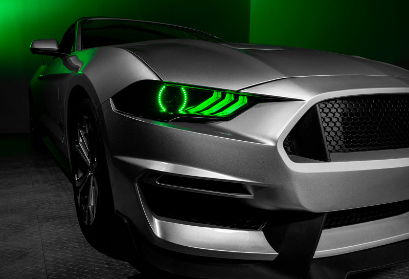 Oracle Lighting 18-23 Ford Mustang Dynamic ColorSHIFT LED Headlights - Black Series Headlights ORACLE Lighting