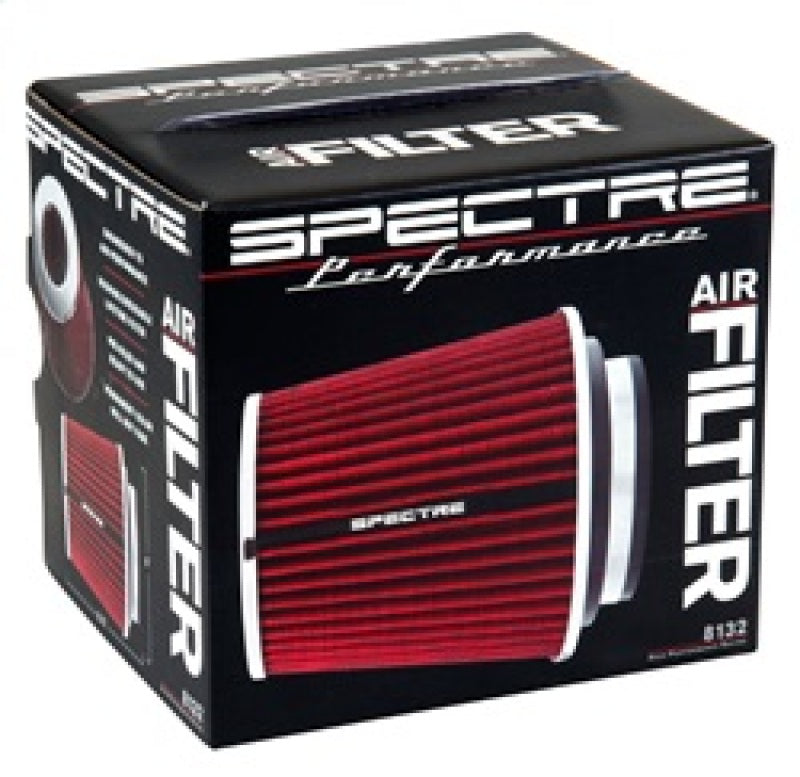 Spectre Adjustable Conical Air Filter 5-1/2in. Tall (Fits 3in. / 3-1/2in. / 4in. Tubes) - Red Air Filters - Universal Fit Spectre