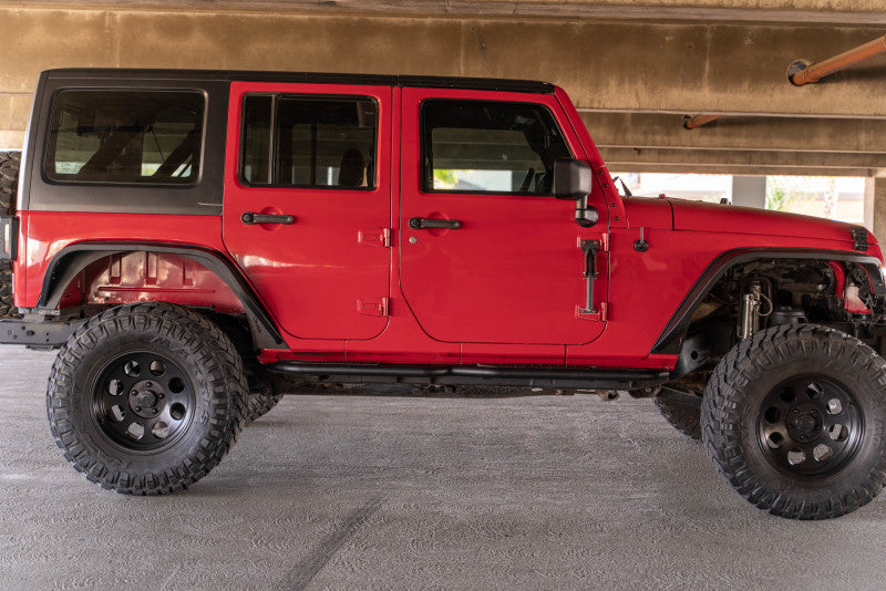 DV8 Offroad 07-18 Jeep Wrangler JK (4 Door Only) OE Plus Side Steps Side Steps DV8 Offroad