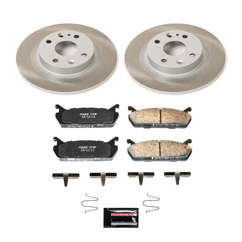 Power Stop 91-96 Mercury Tracer Rear Semi-Coated Rotor Kit Brake Kits - Performance Blank PowerStop